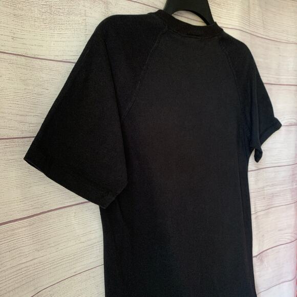 Vintage Levi Black T Shirt with Two Horse Logo Patch and Embroidery Size Medium - Picture 11 of 14